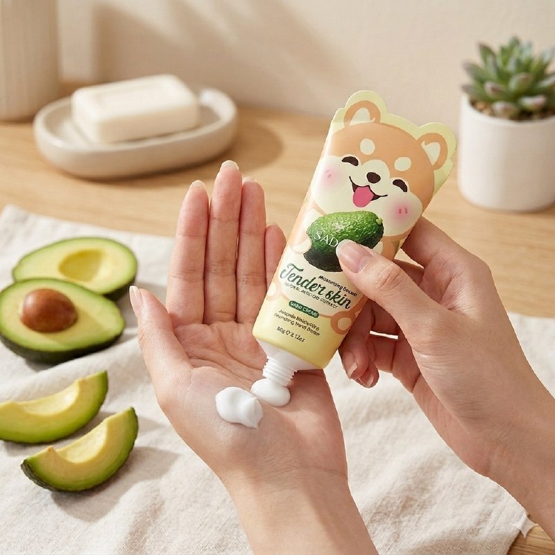 CREMA PARA MANOS HIDRATANTE CON EXTRACTO NATURAL DE AGUACATE SADOER 60G