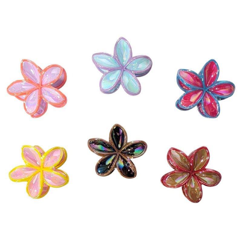 GANCHO PARA EL CABELLO DE PINZA DE FLOR HAWAIANA, PINZAS DE SUJECION FUERTE, ACCESORIO PARA EL CABELLO 8CM, PAQUETE 12UND