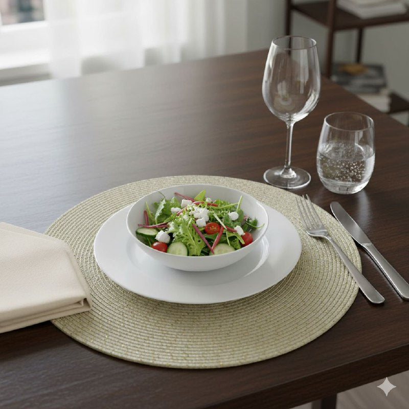 MANTEL DE COCINA PARA MESA COMEDOR CIRCULAR ANTIDEZLIZANTE 36X36CM