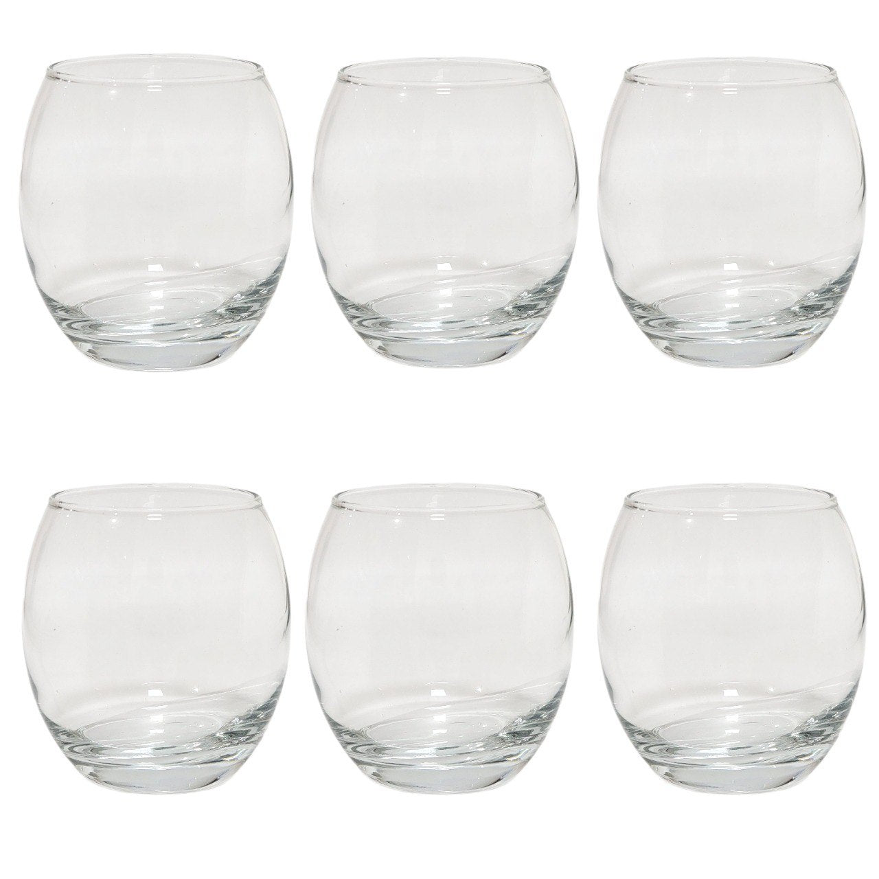 SET DE VASOS DE VIDRIO ELEGANTES Y MORDERNOS 6PCS LAV 390ML