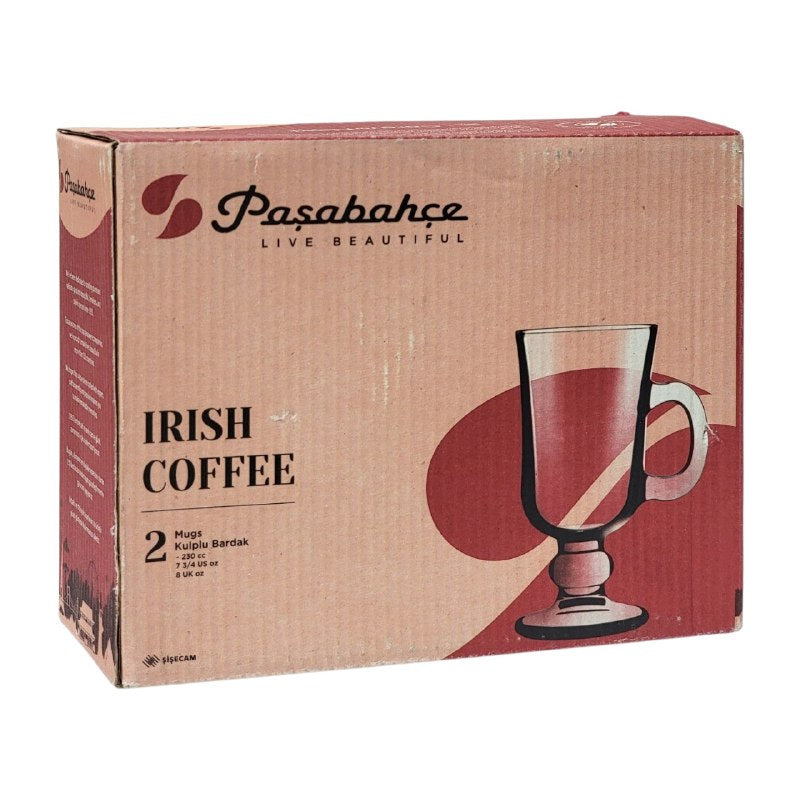 SET DE TAZAS DE CRISTAL ESPECIALIZADAS PARA CAFE IRLANDES 2UND PASABAHCE 230MLX2