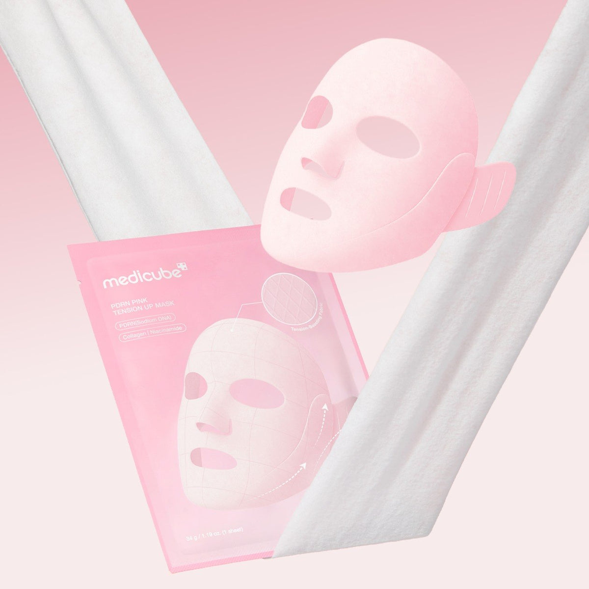 MASCARILLA FACIAL REAFIRMANTE Y REPARADORA CON PDRN Y COLAGENO MEDICUBE 34G