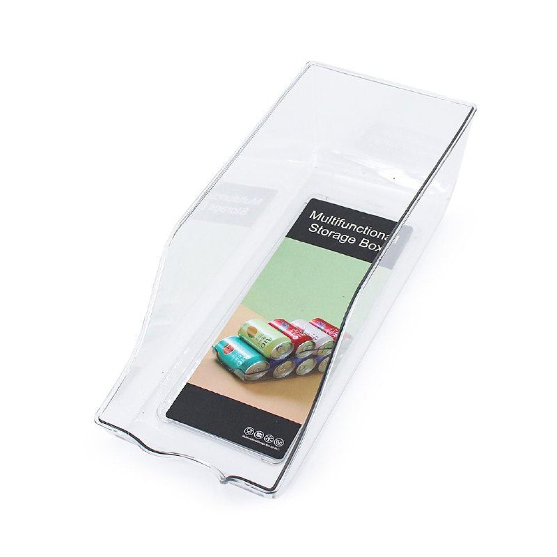 ORGANIZADOR RECIPIENTE DE ALMACENAMIENTO DE ACRILICO CONTENEDOR TRANSPARENTE PARA REFRIGERADOR O ESTANTE 33.5X10X13CM