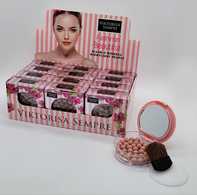 BLUSH RUBOR EN PERLAS ILUMINADORA 3 TONOS VIKTORISA SEMPRE (DUPE DE VICTORIA SECRET)