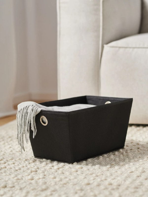 ORGANIZADOR CAJA DE ALMACENAMIENTO CESTA DE TELA CON ASA MULTIFUNCIONAL CLOSET ESSENTIALS 29X19X12.7CM