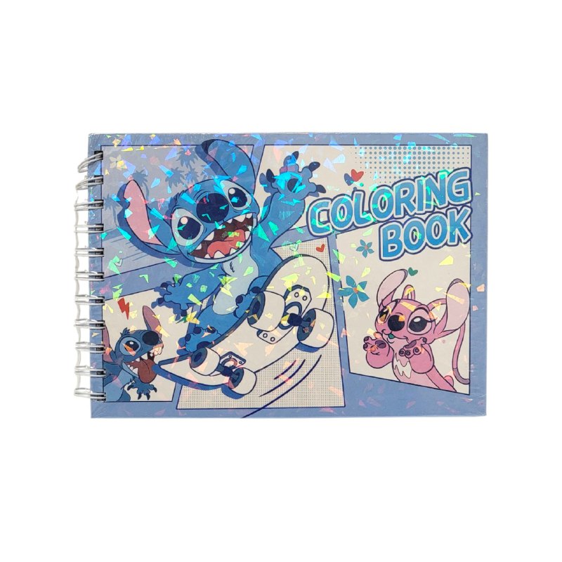 LIBRO PARA COLOREAR DIVERTIDO DE 48 PAGINAS PARA NIÑOS DE STITCH COLORING BOOK 15X22CM