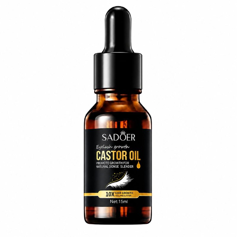ACEITE DE RICINO PARA CRECIMIENTO Y VOLUMEN DE PESTAÑAS SADOER 15ML