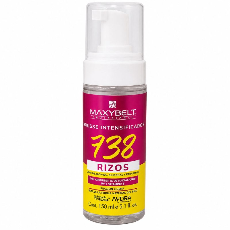 ESPUMA PARA EL CABELLO MOLDEADORA DE RIZOS CON VITAMINA E Y FILTRO UV 738 MAXYBELT 150ML