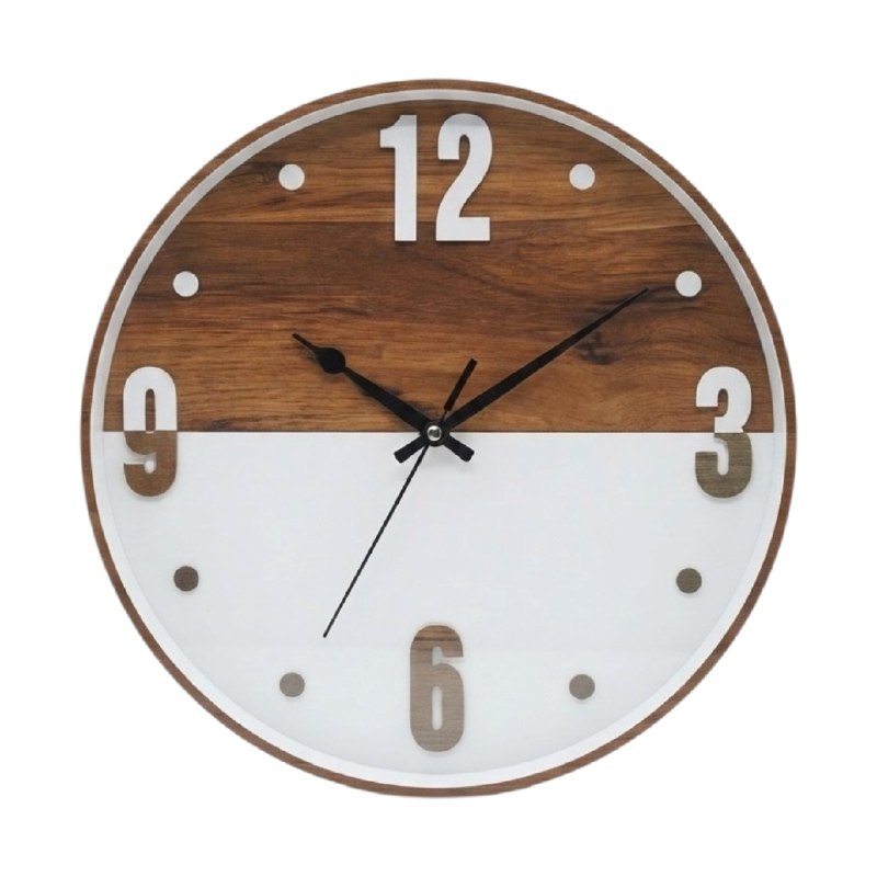DECORACION RELOJ DE PARED CON DISEÑO MODERNO Y ELEGANTE 29.5X4.5CM