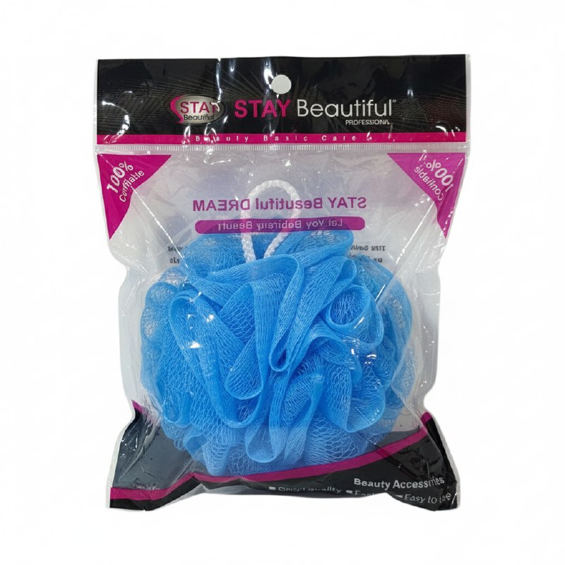 ESPONJAS PASTE PARA DUCHAR BAÑAR, EXFOLIANTES SUAVES STAY BEAUTIFUL 6 COLORES