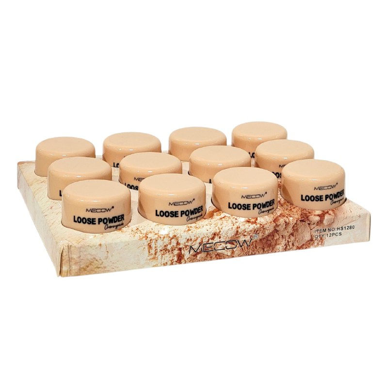 POLVO DE MAQUILLAJE SUELTO QUE MINIMIZA LINEAS FINAS Y POROS MECOW