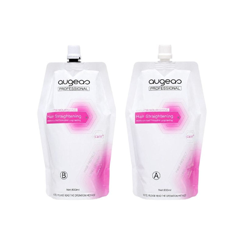 TRATAMIENTO ALISADOR DE CABELLO CON QUERATINA 2PCS AUGEAS 800ML