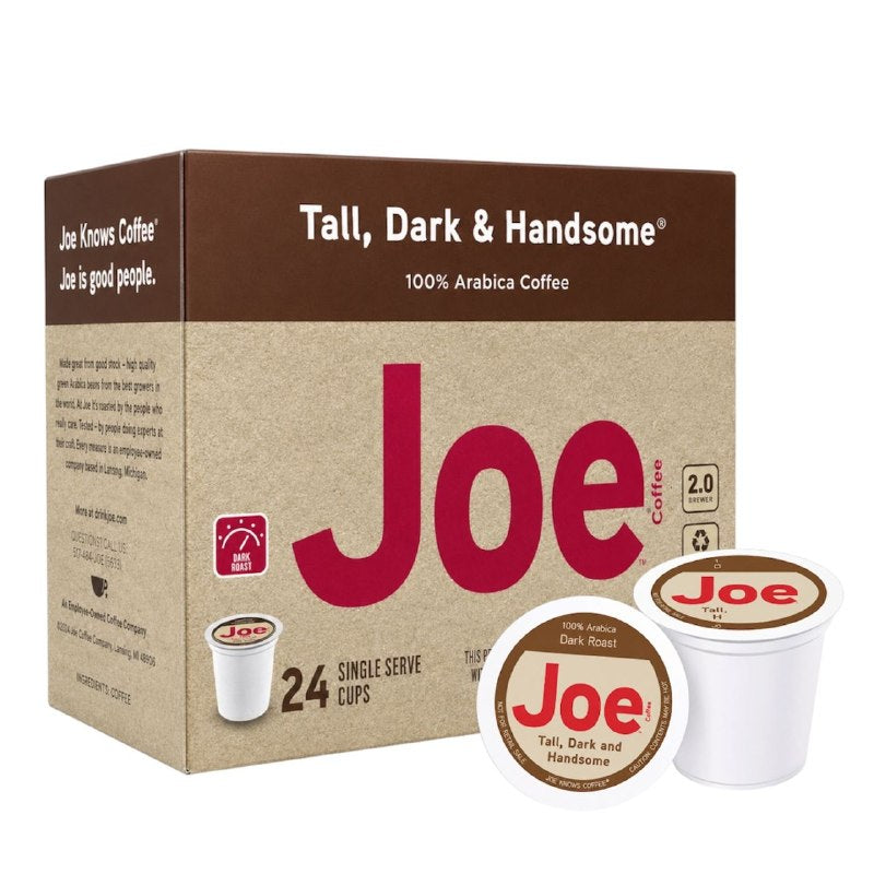 CAFÉ AMERICANO DE TUESTE OSCURO 100% ARÁBICA JOE COFFEE "TALL, DARK & HANDSOME" OSCURO 24 CÁPSULAS INDIVIDUALES / 264G