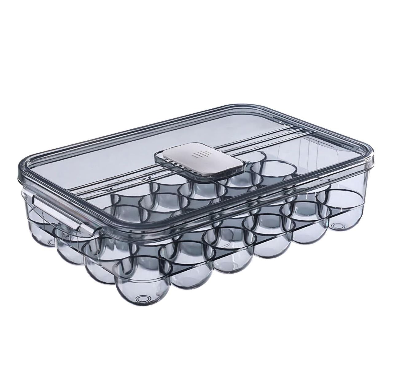 ORGANIZADOR DE HUEVOS TRANSPARENTE HUEVERA PARA 24 HUEVOS 21.6X9.1X33.5CM