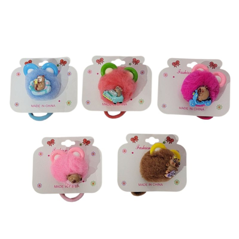COLA PARA EL CABELLO DE CAPIBARA,CAPYBARA ACCESORIO PARA EL CABELLO, PAQUETE 12UND
