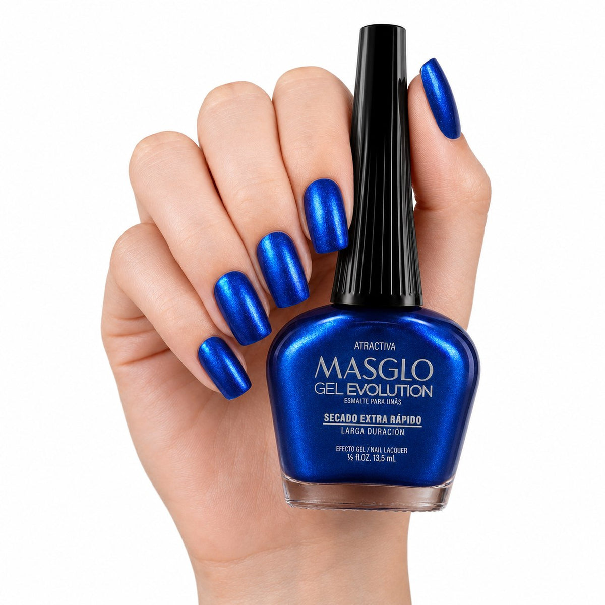 ESMALTE DE UÑAS CON EFECTO GEL DE SECADO EXTRA RÁPIDO MASGLO GEL EVOLUTION PASO 2 "ESTILO ATRACTIVA" 13.5 ML