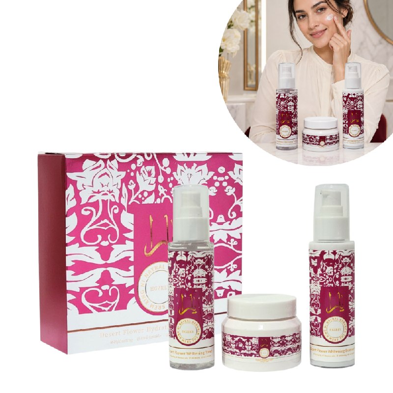 SET FACIAL TRIPLE HIDRATACION, ANTIARRUGAS Y ACLARANTE HGZRLY (AROMA SIMILAR YARA CANDY)