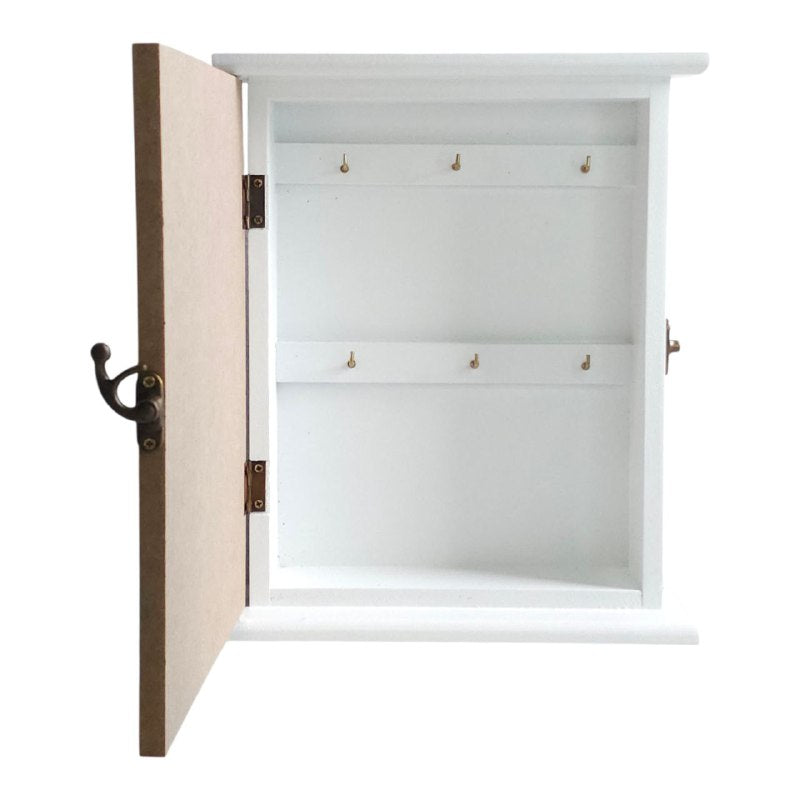 PORTA LLAVES, LLAVERO DECORATIVO PARA LLAVES ESTILO RUSTICO MADENA NATURAL 6 GANCHOS 20X28CM