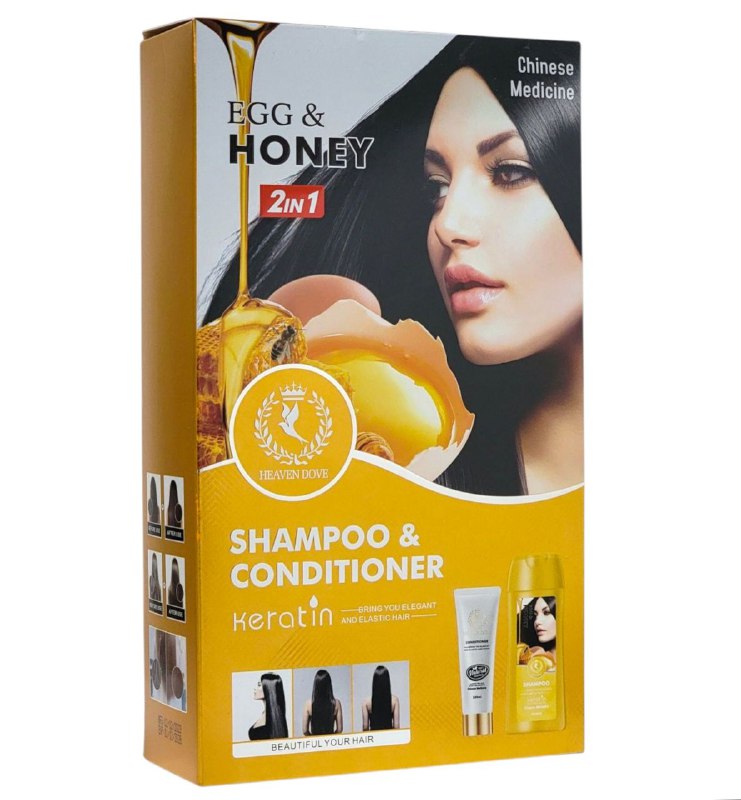 SET DE SHAMPOO Y ACONDICIONADOR DE HUEVO Y MIEL HIDRATANTES HEAVE DOVE