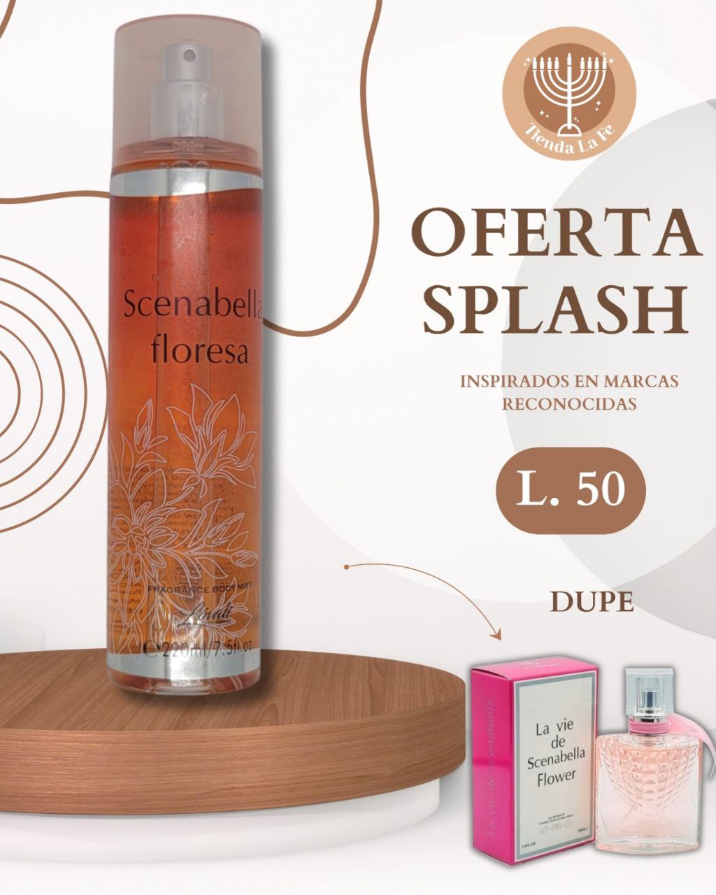 SPLASH LOVALI SCENABELLA FLORESA 220ML (M) (DUPE LANCOME LA VIE EST BELLE EDP 100ML )