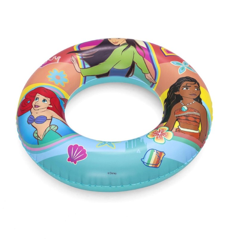 FLOTADOR INFLABLE DE NATACION EN FORMA DE DONA CON DISEÑO DE PRINCESAS BESTWAY 56CM