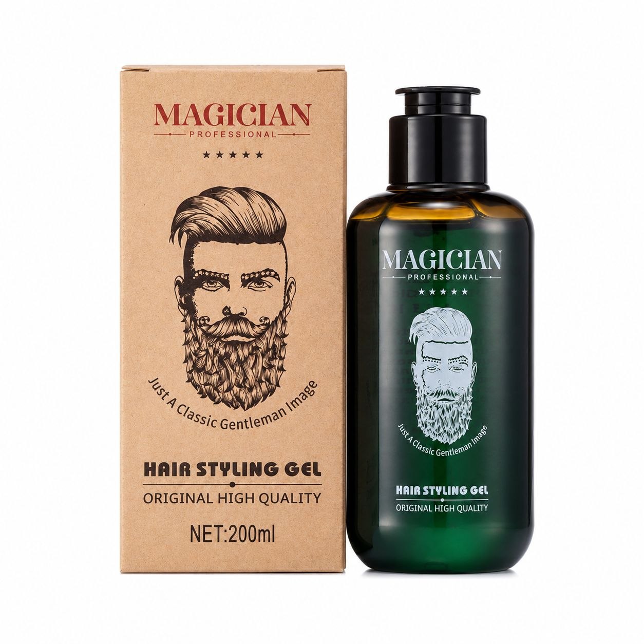 GEL FIJADOR MULTI-ESTILO Y ALTA DEFINICIÓN GEL PARA PEINAR MAGICIAN PROFESSIONAL 200 ML