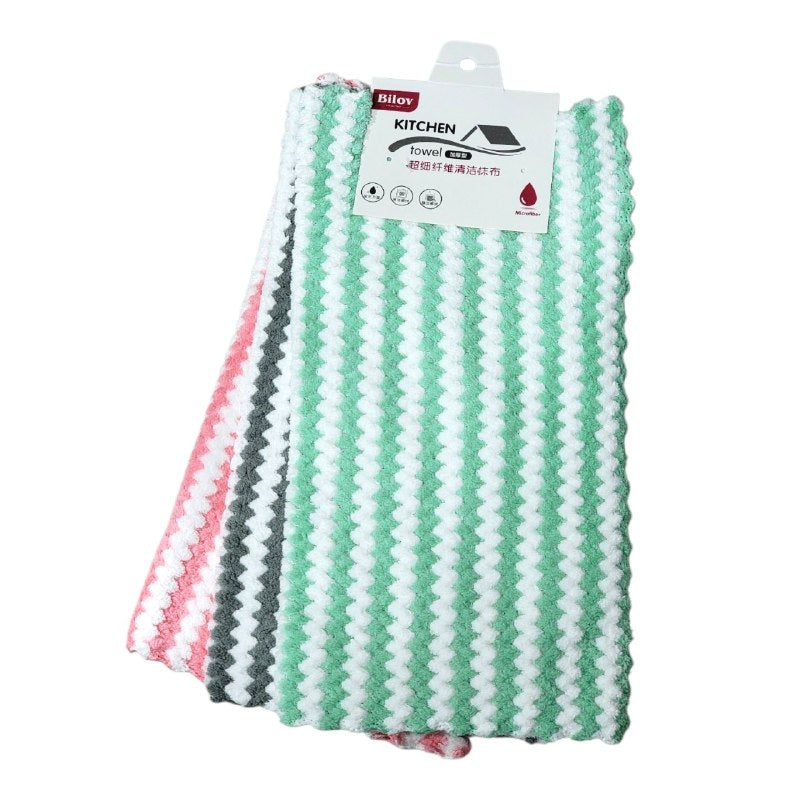 TRAPO PAÑOS DE LIMPIEZA DE MICROFIBRA PARA COCINA EN SET DE 3 PIEZAS BILOV KITCHEN