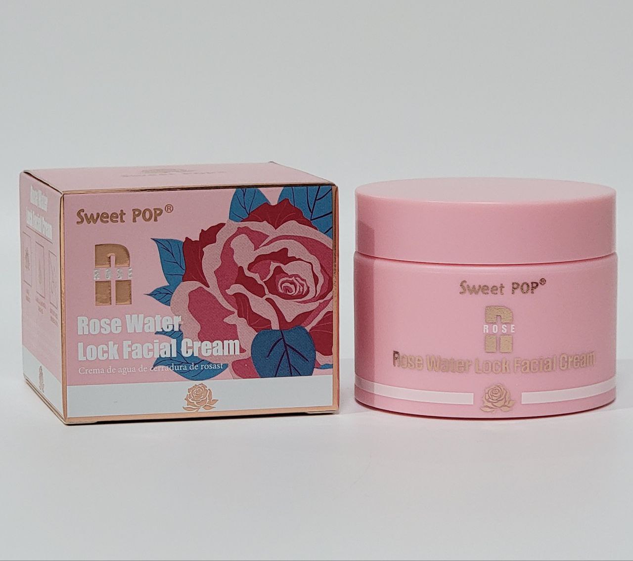 CREMA FACIAL DE AGUA DE BLOQUEO CON ESENCIA DE ROSA, REAFIRMA LA PIEL Y CIERRA LOS POROS, REPONE HUMEDAD SWEET POP ROSE WATER 50ML