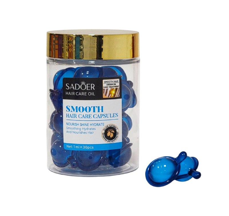 AMPOLLAS PARA EL CABELLO LISO DE ACEITE DE ARGAN Y OLIVA REPARADORAS SADOER 1MLX30