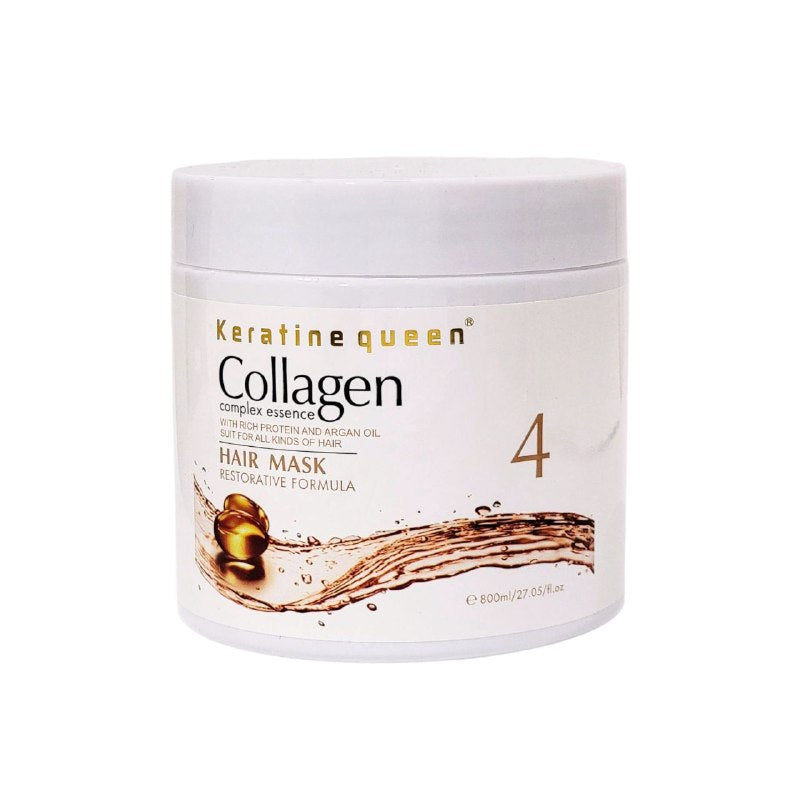 MASCARILLA PARA EL CABELLO DE PROTEINAS ACEITE DE ARGAN Y COLAGENO HIDRATANTE KERATINE QUEEN 800ML