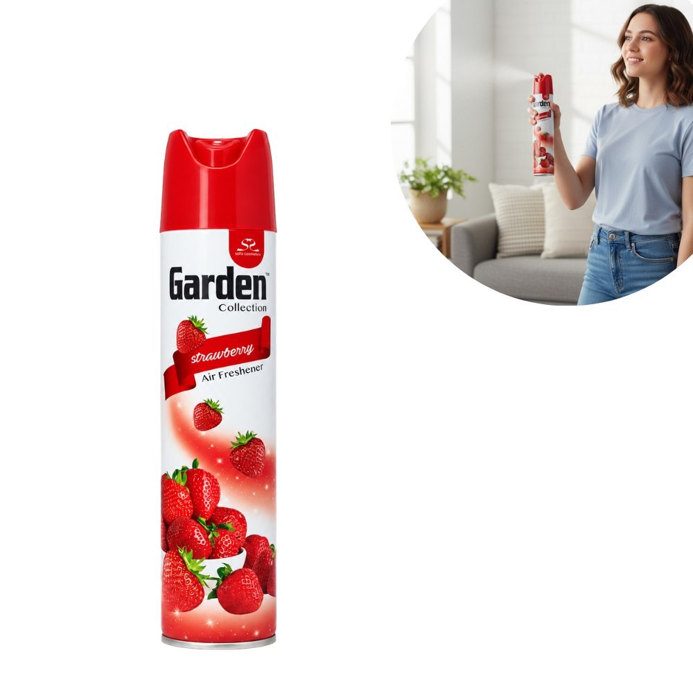 AMBIENTADOR EN SPRAY AROMA A FRESAS GARDEN 300ML