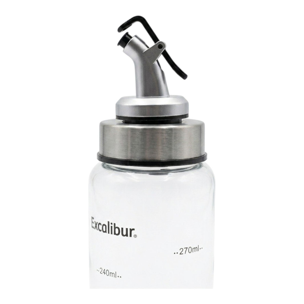 RECIPIENTE DISPENSADOR DE ACEITE DE VIDRIO EXCALIBUR 270ML
