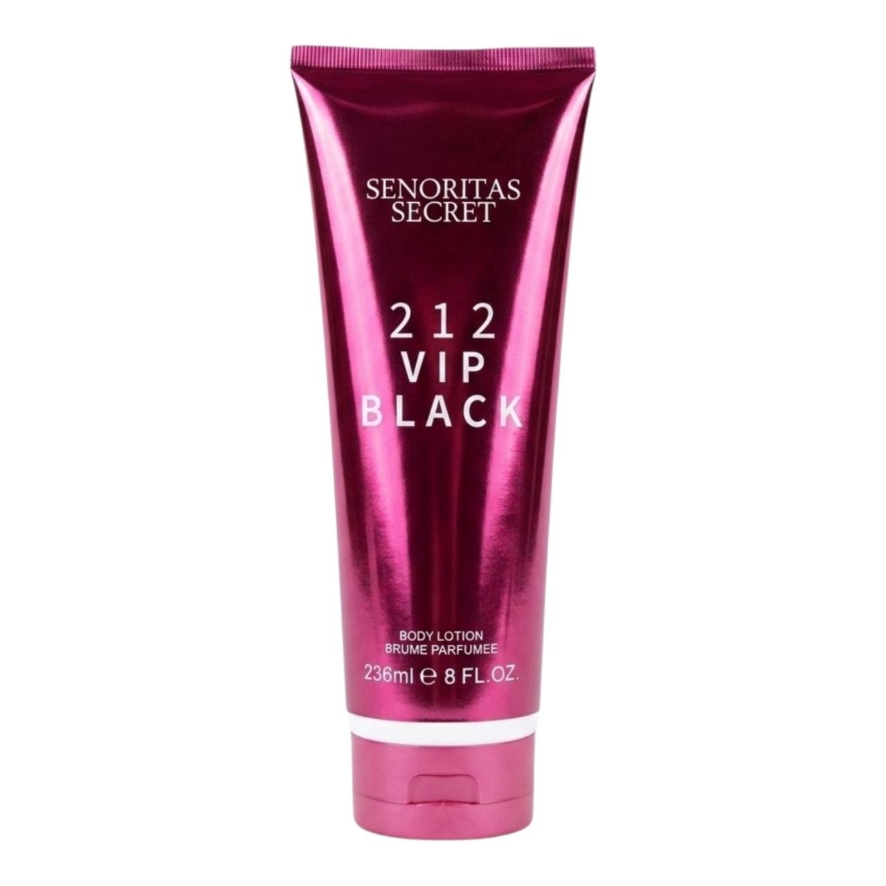 CREMA 212 VIP BLACK SENORITAS SECRET 236ML (M) (AROMA SIMILAR A CAROLINA HERRERA 212 VIP BLACK)