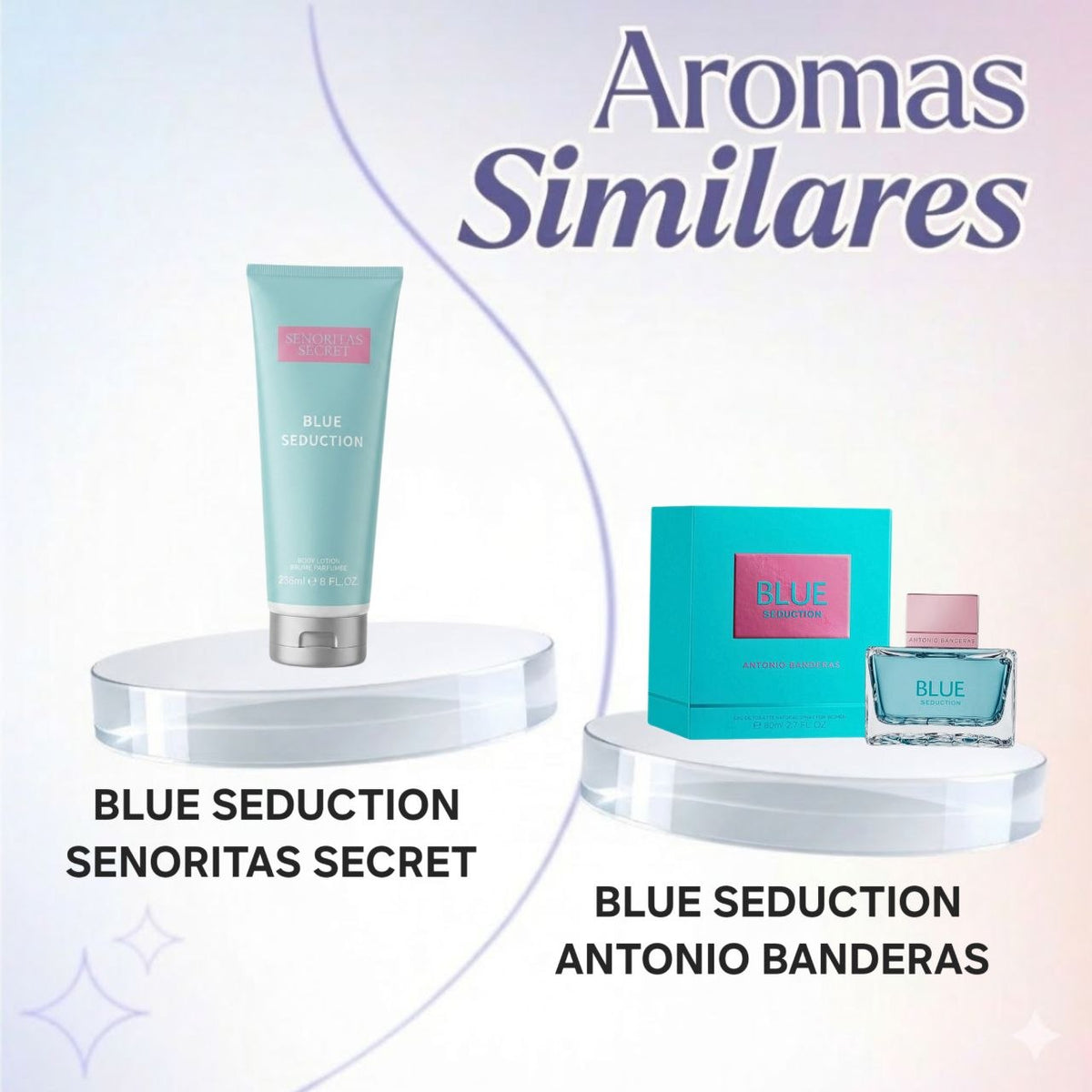 CREMA BLUE SEDUCTION SENORITAS SECRET 236ML (M) (AROMA SIMILAR A ANTONIO BANDERAS BLUE SEDUCTION)