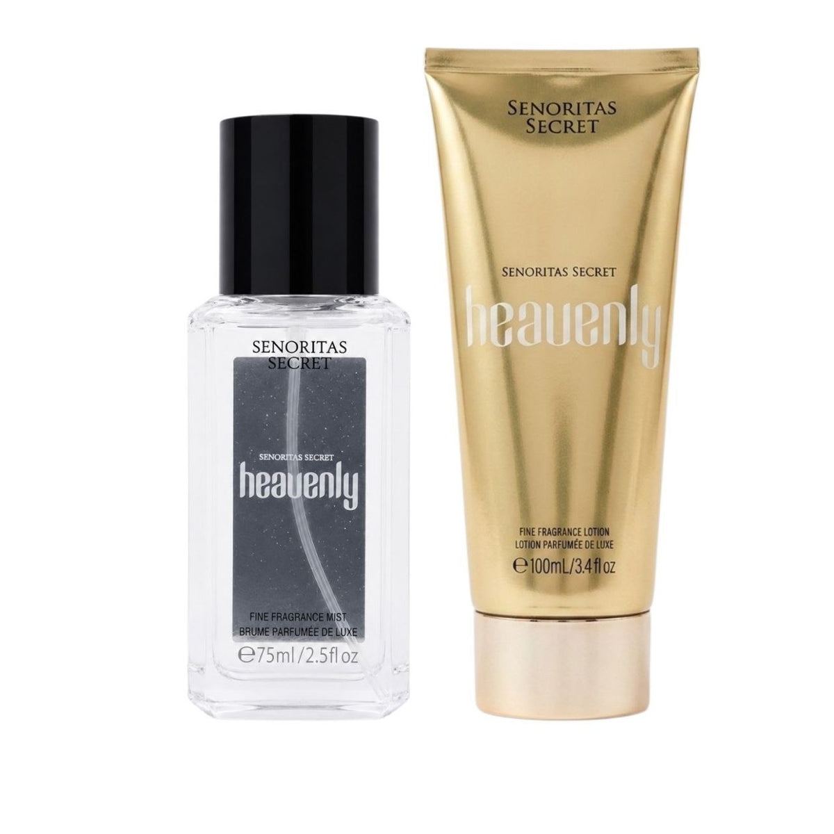 SET SENORITAS SECRET HEAVENLY SPLASH 75ML Y CREMA CORPORAL 100ML (M) (AROMA SIMILAR A VICTORIAS SECRET HEAVENLY)