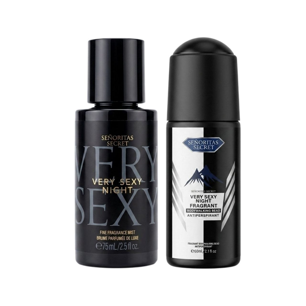 SET SENORITAS SECRET VERY SEXY NIGHT SPLASH 75ML Y ANTISPERSPIRANTE 60ML (M) (AROMA SIMILAR A VICTORIAS SECRET VERY SEXY NIGHT)