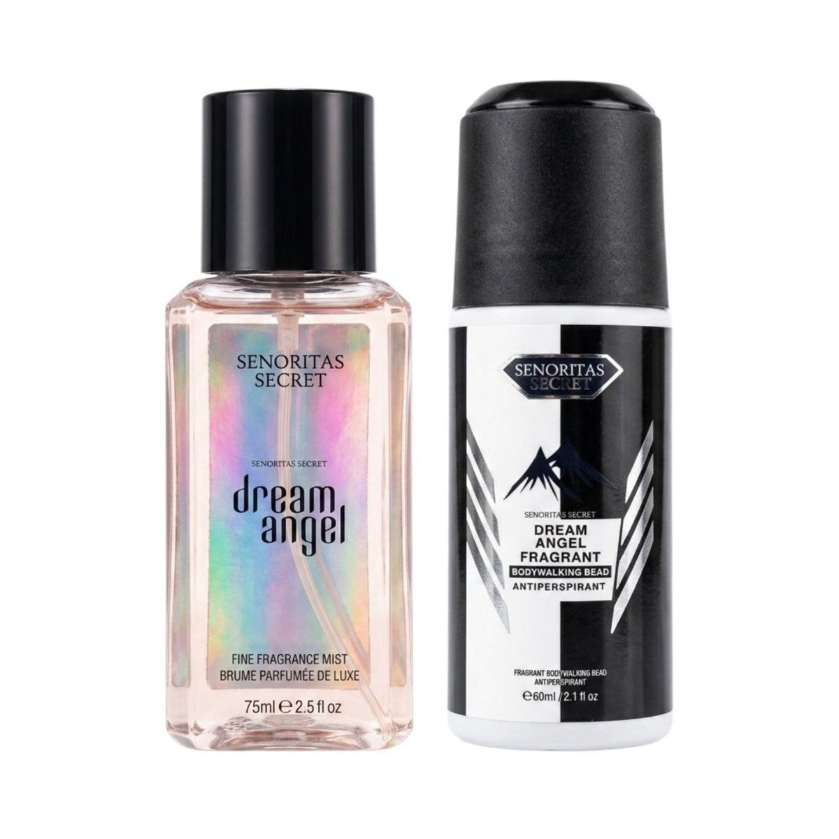 SET SENORITAS SECRET DREAM ANGEL SPLASH 75ML Y ANTISPERSPIRANTE 60ML (M) (AROMA SIMILAR A VICTORIAS SECRET DREAM ANGEL)