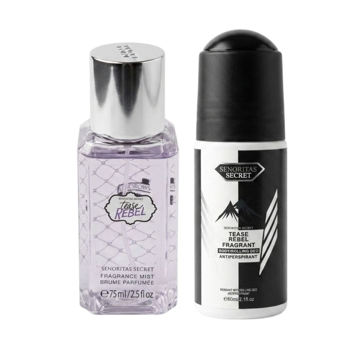 SET SENORITAS SECRET TEASE REBEL SPLASH 75ML Y ANTISPERSPIRANTE 60ML (M) (AROMA SIMILAR A VICTORIAS SECRET TEASE REBEL)