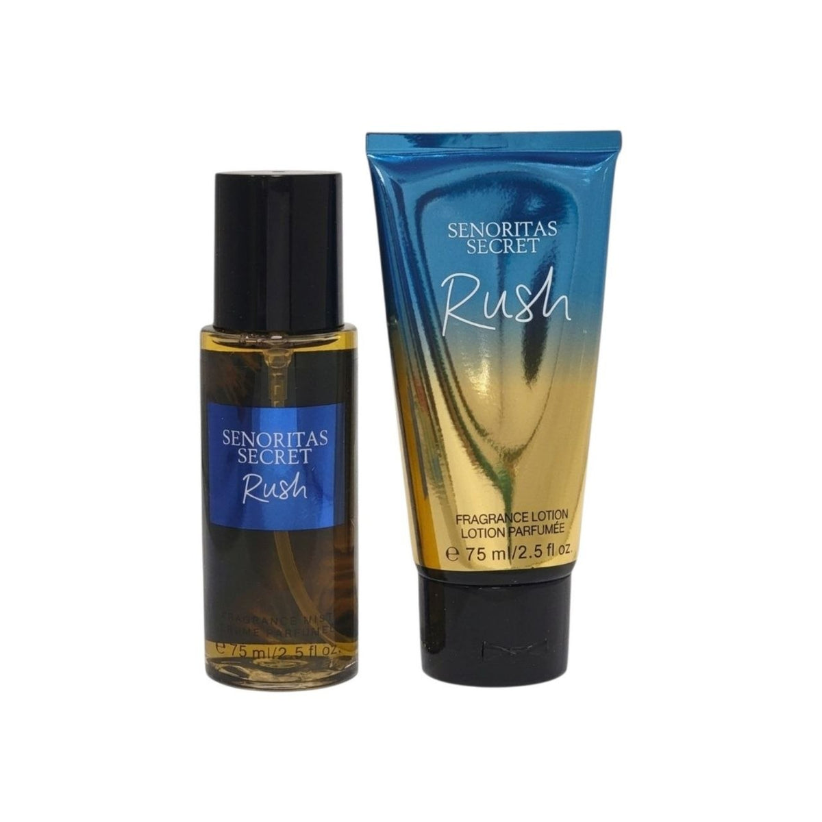 SET SENORITAS SECRET RUSH SPLASH 75ML Y CREMA CORPORAL 75ML (M) (AROMA SIMILAR A VICTORIA SECRET RUSH)
