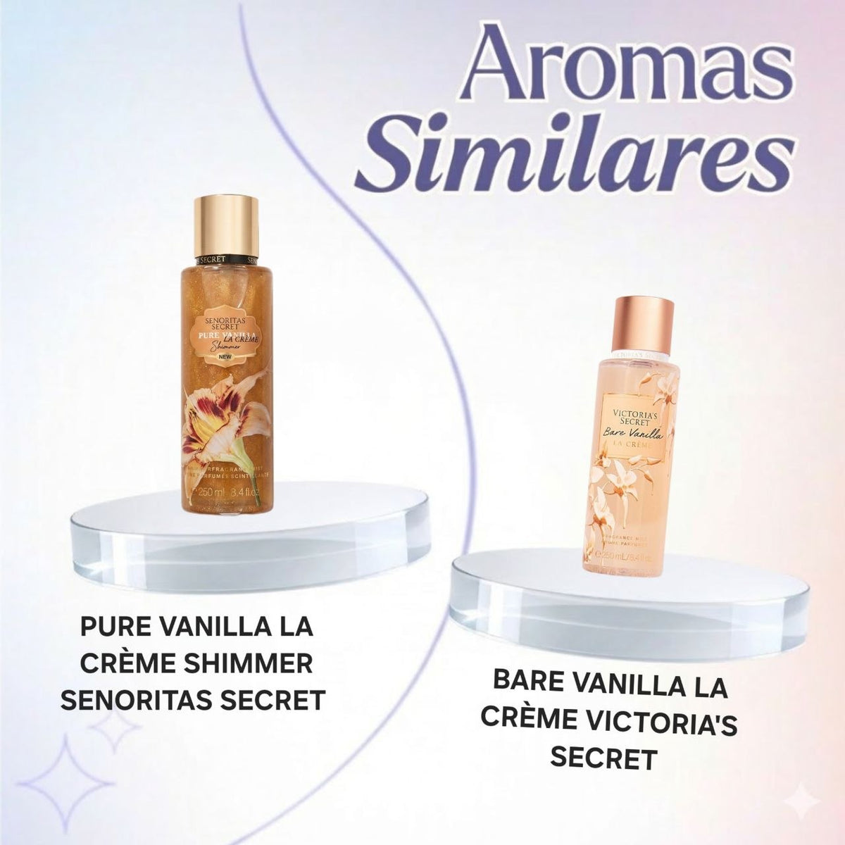 SPLASH SENORITAS SECRET PURE VANILLA LA CRÈME SHIMMER 250ML (M) (AROMA SIMILAR VICTORIAS SECRET PURE VANILLA LA CRÈME)