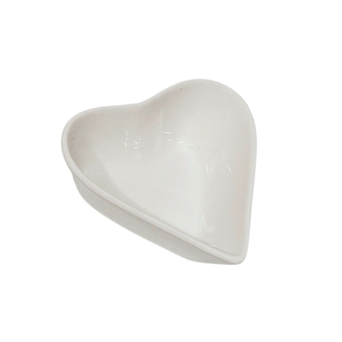 SET DE TAZONES DE PORCELANA EN FORMA DE CORAZON PARTY TIME 7.2X7.2CM