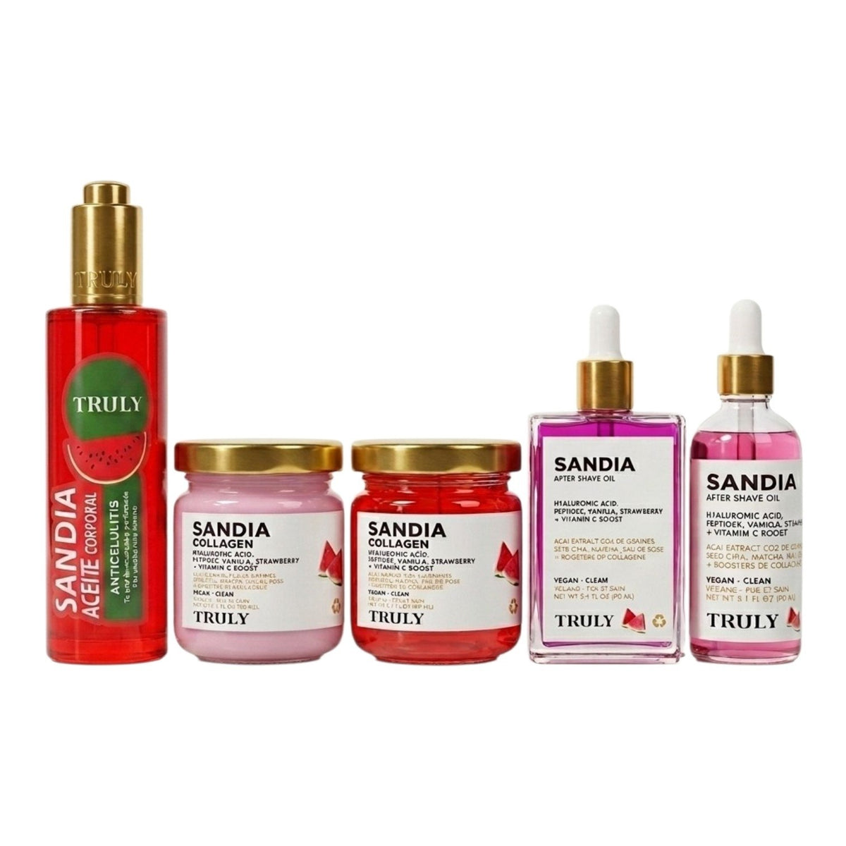 SET DE CUIDADO CORPORAL EXFOLIANTE E HIDRATANTE PARA DESPUES DEL AFEITADO CON AROMA A SANDIA TRULY