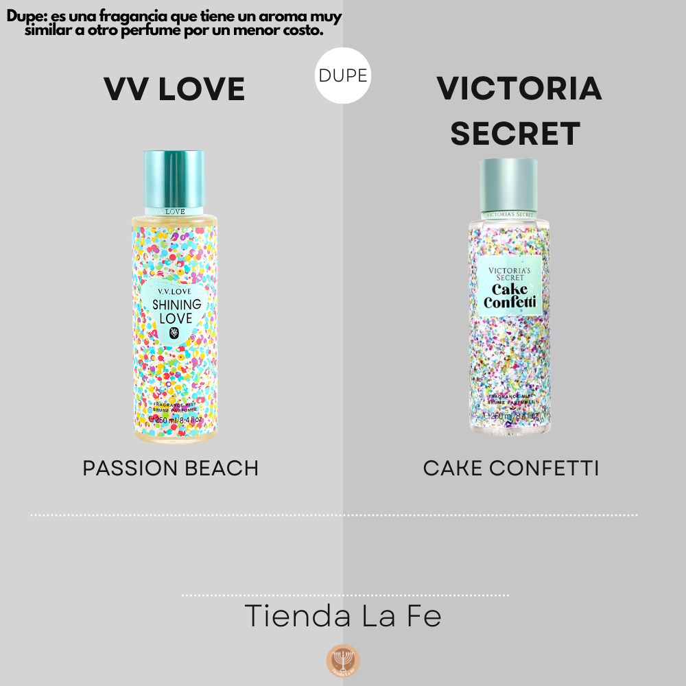 SPLASH VV LOVE SHINING LOVE 250ML (M) (DUPE DE VICTORIAS SECRET SPLASH CAKE CONFETTI 250ML)