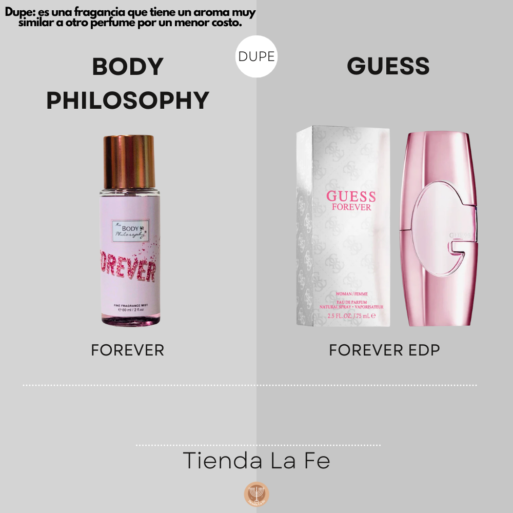 SPLASH BODY PHILOSOPHY FOREVER 60ML (M)(DUPE DE GUESS FOREVER BY GUESS EDP 75ML )