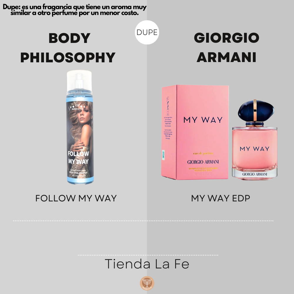SPLASH BODY PHILOSOPHY FOLLOW MY WAY 236ML (M)(DUPE DE GIORGIO ARMANI MY WAY EDP 90ML)
