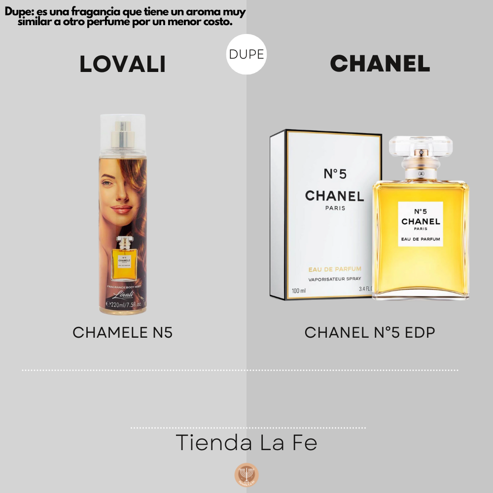 SPLASH LOVALI CHAMELE N5 220ML (M) (AROMA SIMILAR CHANEL N°5 )