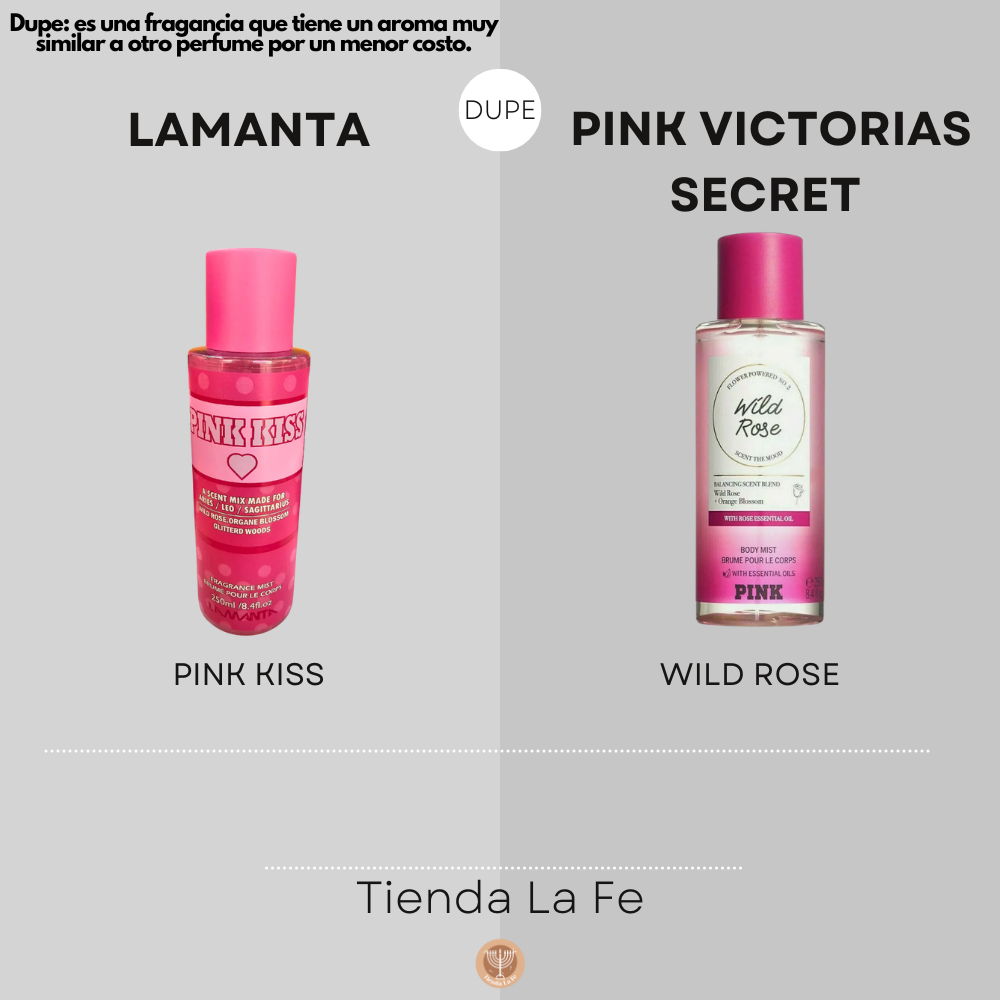 SPLASH LAMANTA PINK KISS 250ML (M)(DUPE DE VICTORIAS SECRET PINK WILD ROSE)