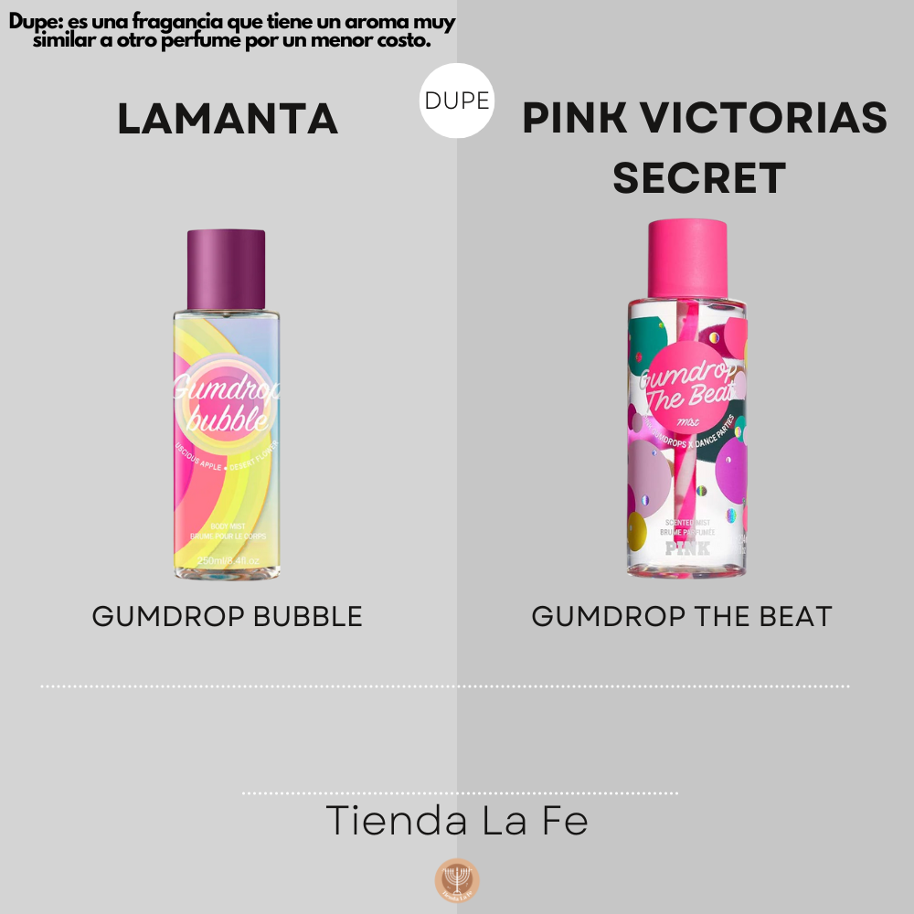SPLASH LAMANTA GUMDROP BUBBLE 250ML (M)(DUPE DE VICTORIAS SECRET PINK GUMDROP THE BEAT)