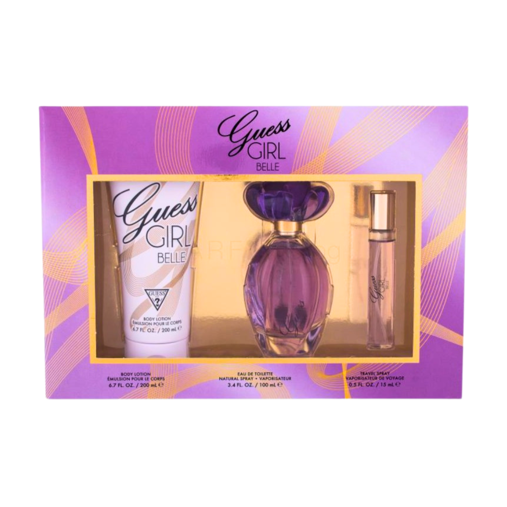 SET GUESS GIRL BELLE EDT 100ML EDT 15ML CREMA CORPORAL 200ML (M)