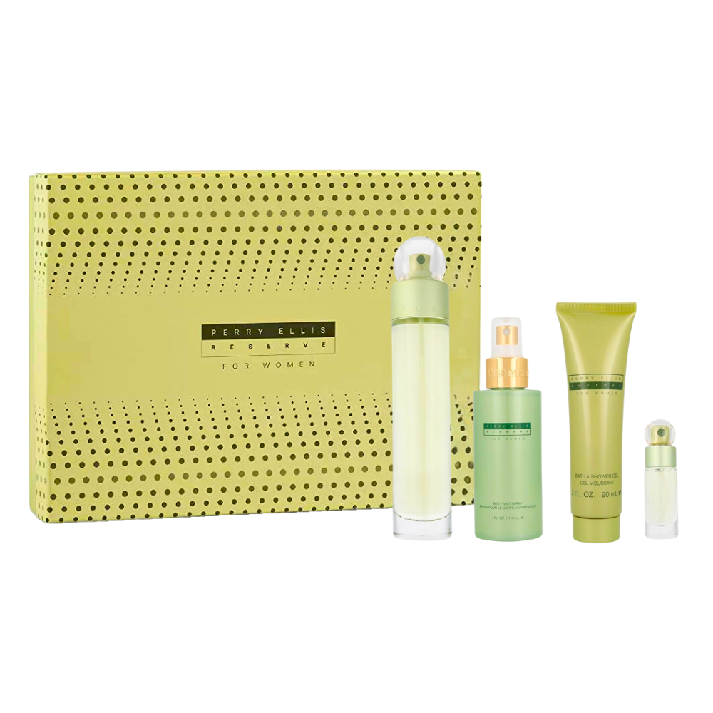 SET PERRY ELLIS RESERVE FOR WOMEN EDP 100ML, EDP 7.5, SHOWER GEL 90ML, BODY MIST 118ML (M)